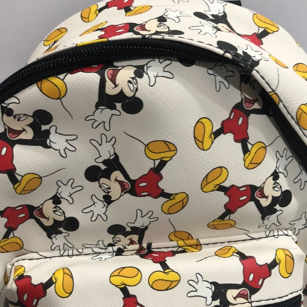 Disney Mickey Mouse off white Mickey Mouse printed backpack new‎